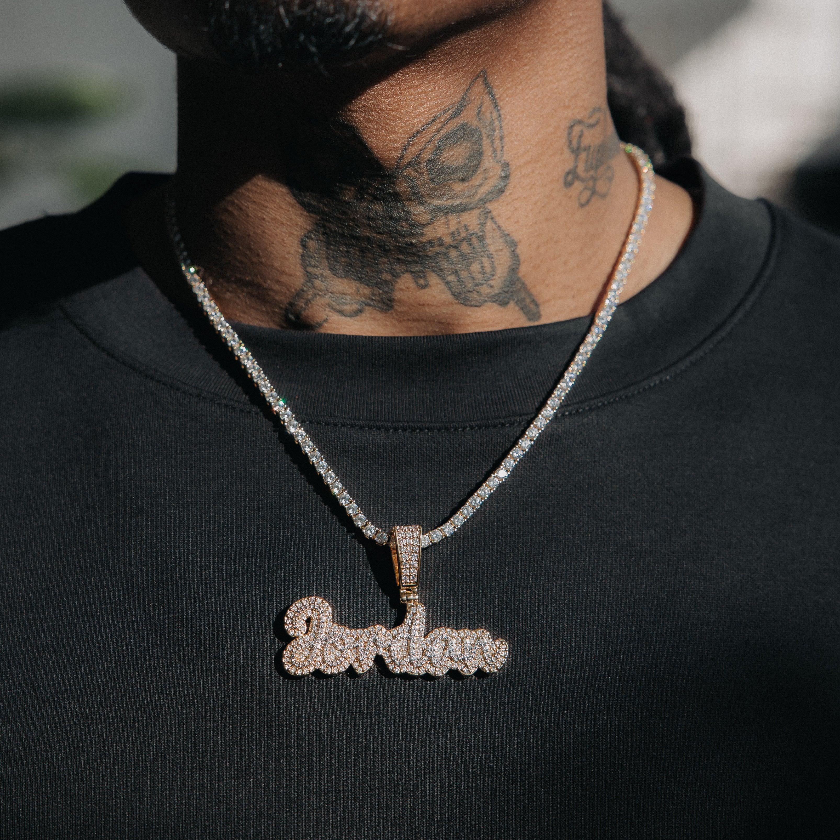 Script Custom Letter Pendant - Image 5