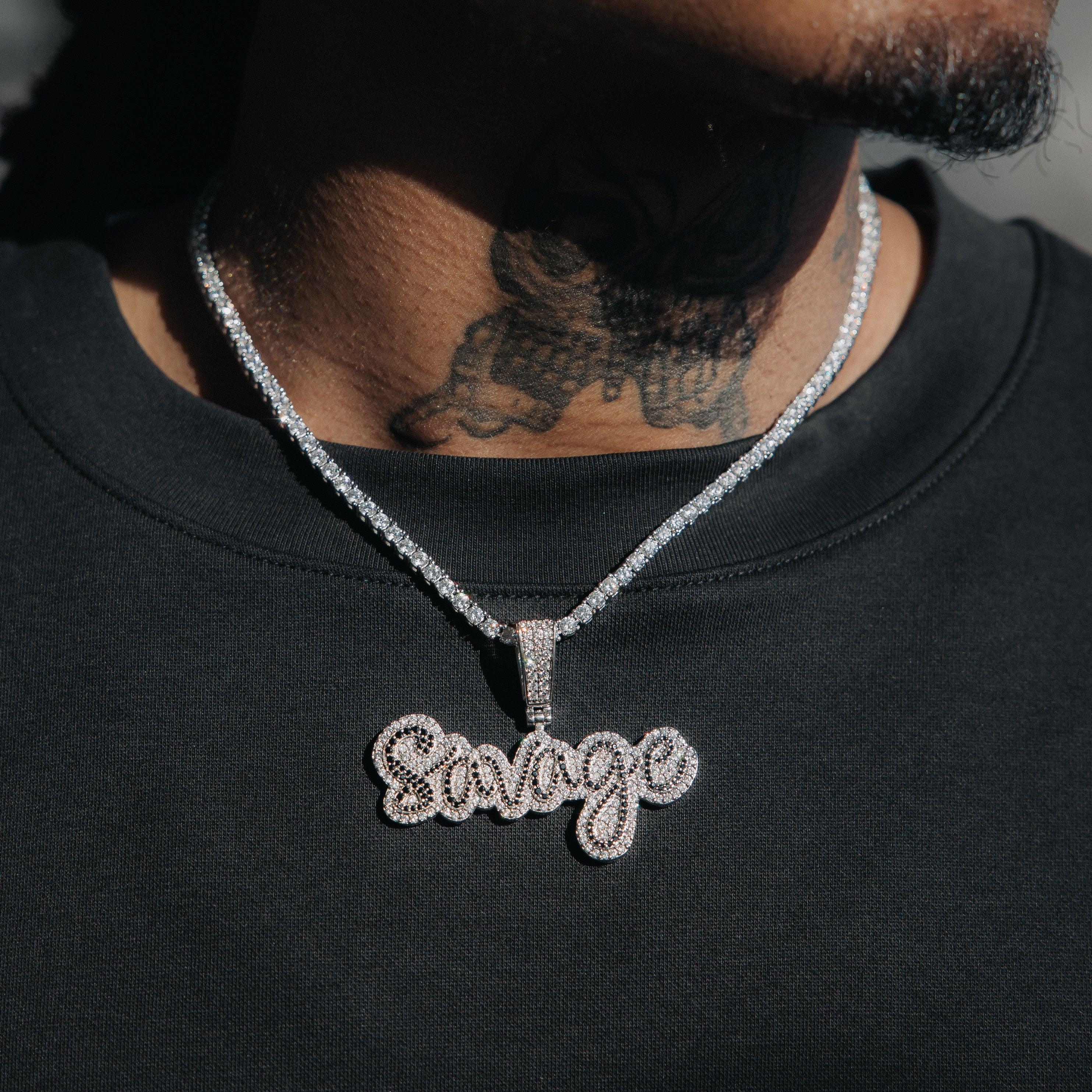 Script Custom Letter Pendant - Image 7