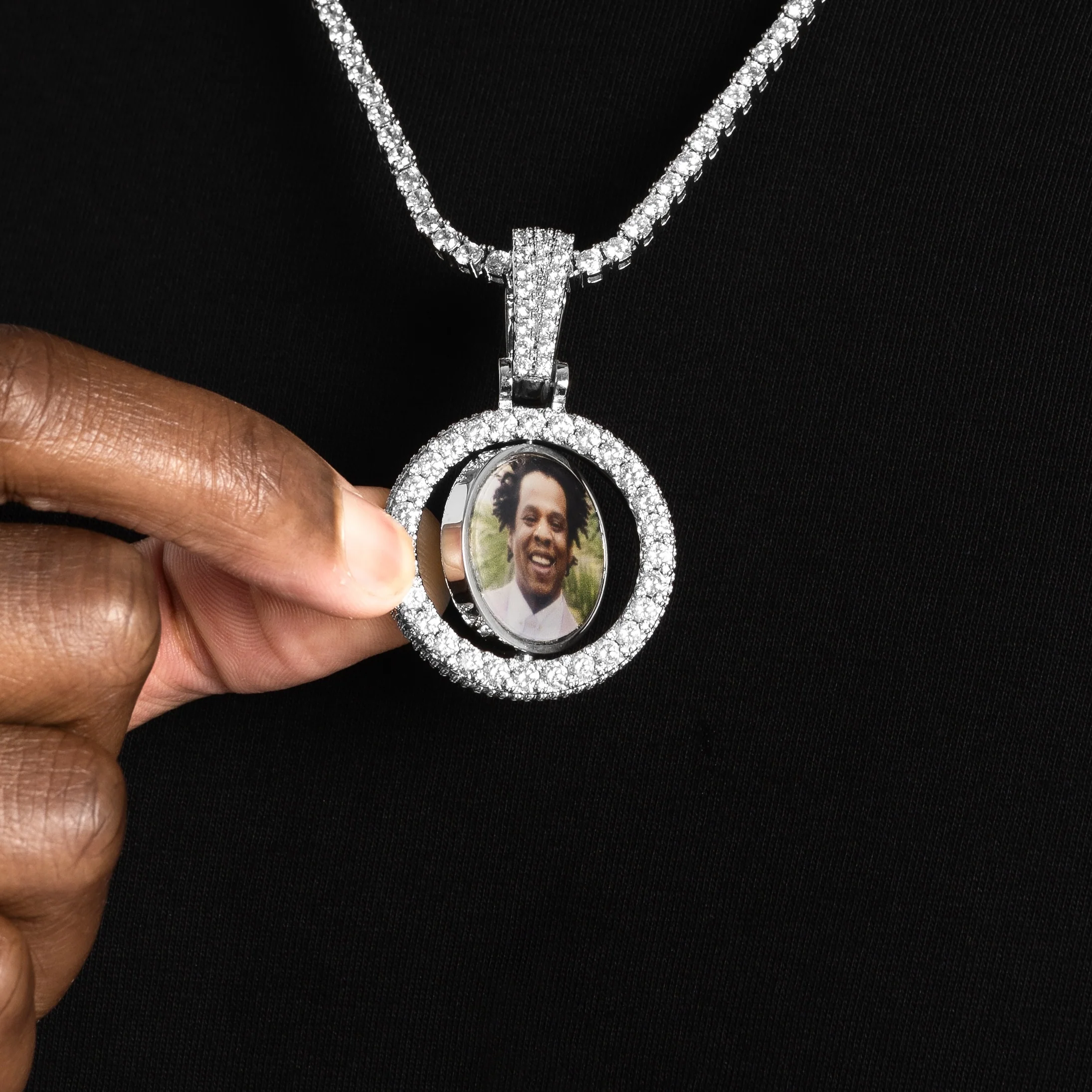 Spinning 2-Faced Custom Picture Pendant - Image 3