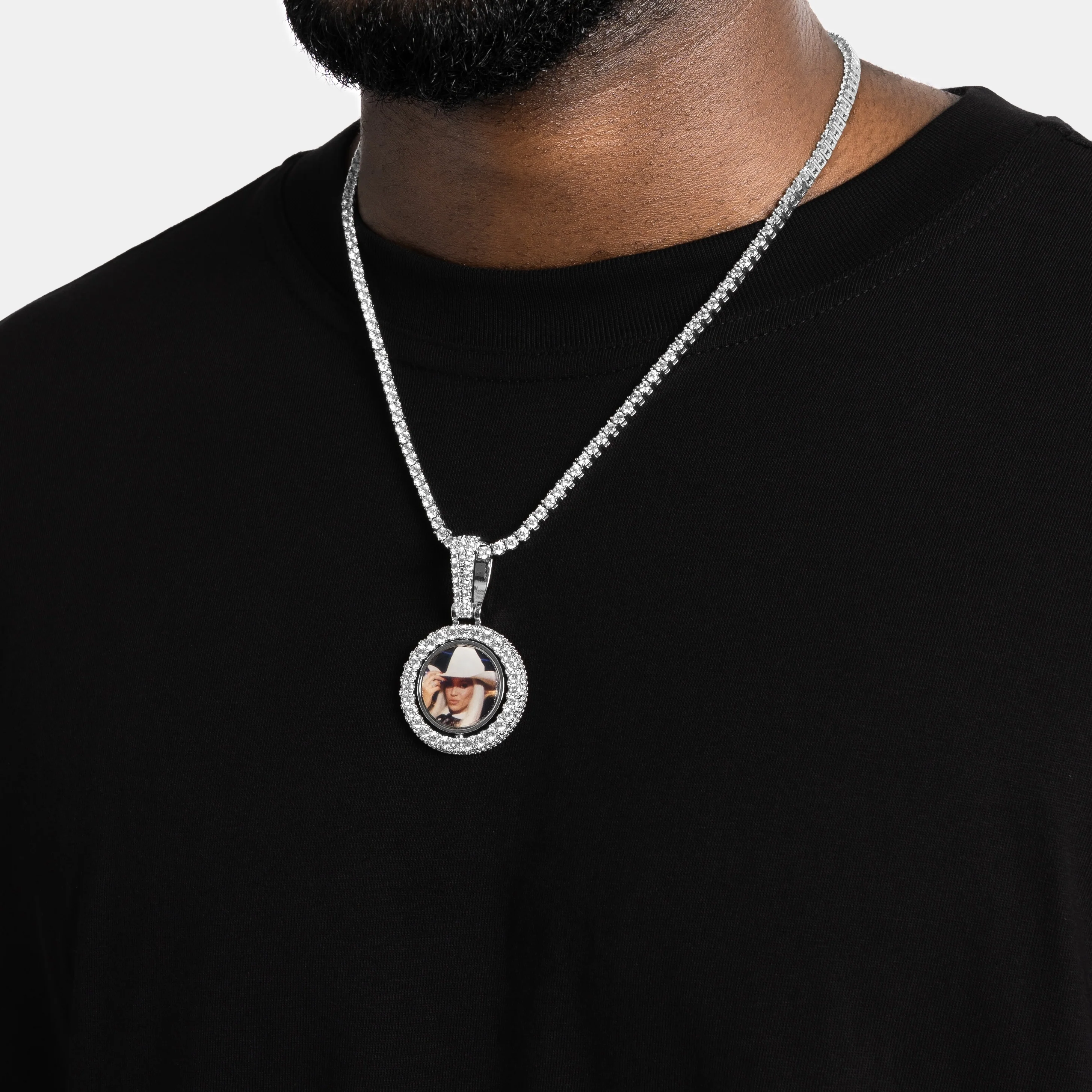 Spinning 2-Faced Custom Picture Pendant - Image 5