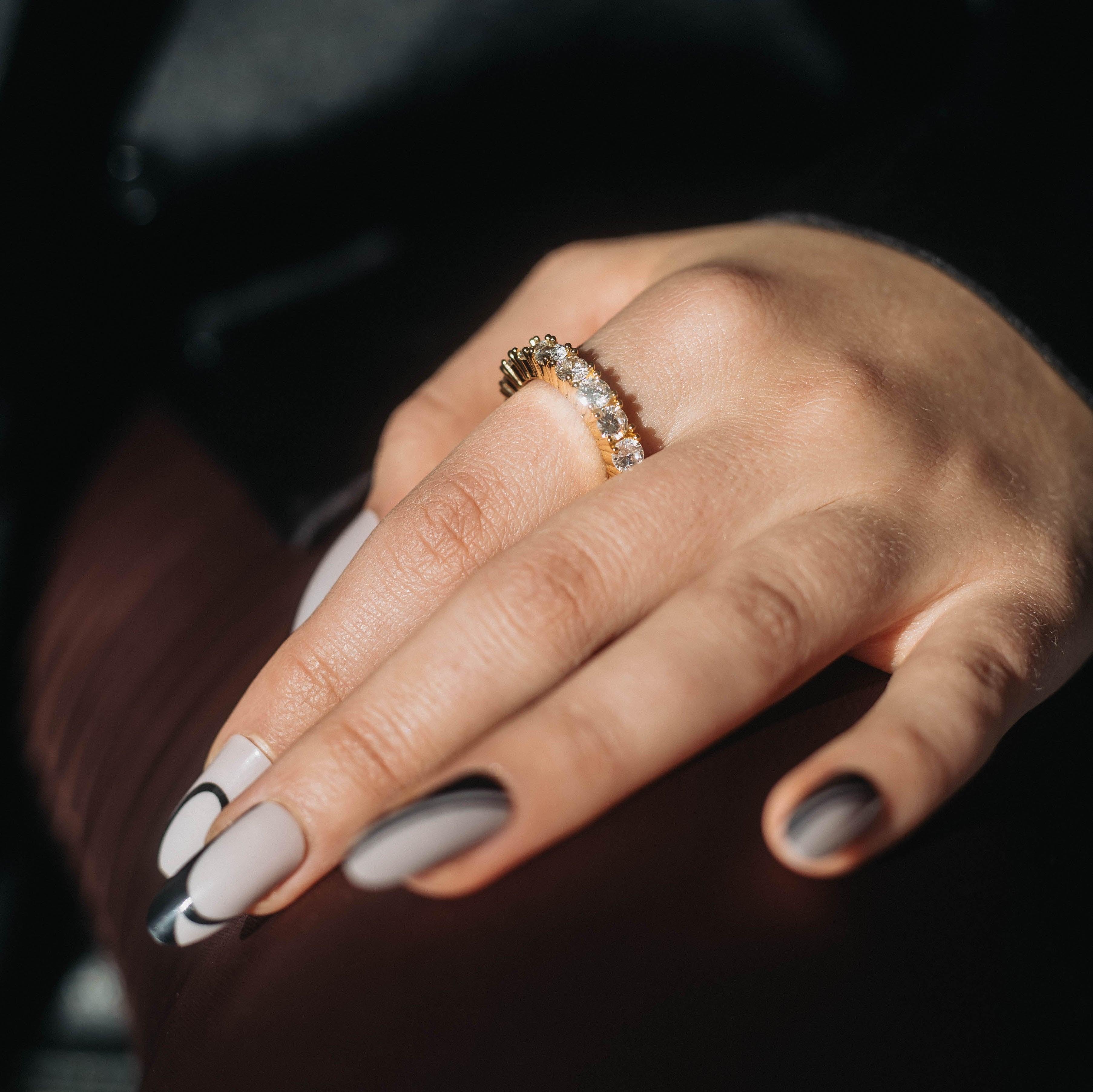 Moissanite Tennis Ring Gold