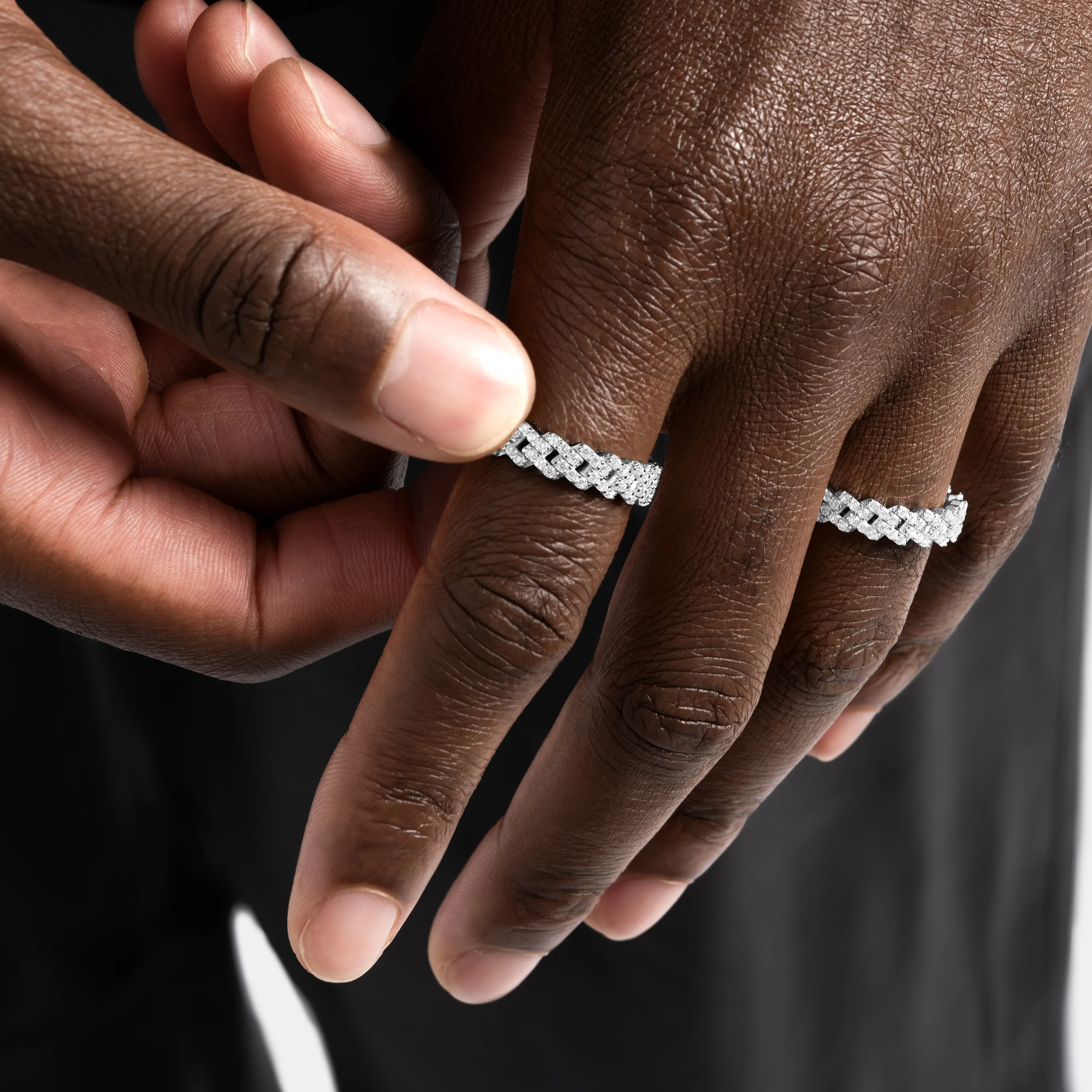 Iced Cuban Ring White Gold - Image 4
