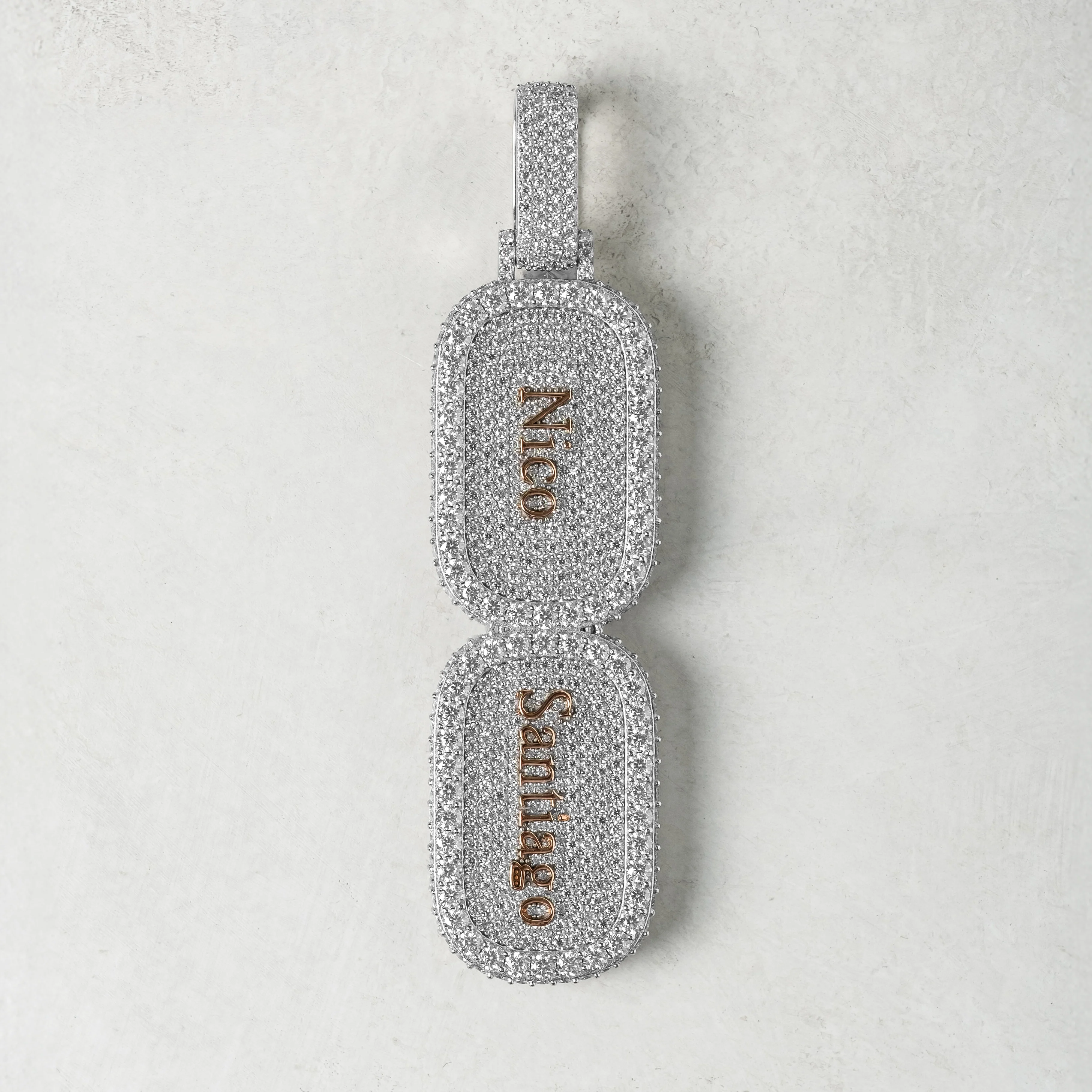 Custom Dog Tag Name Pendant - Image 2