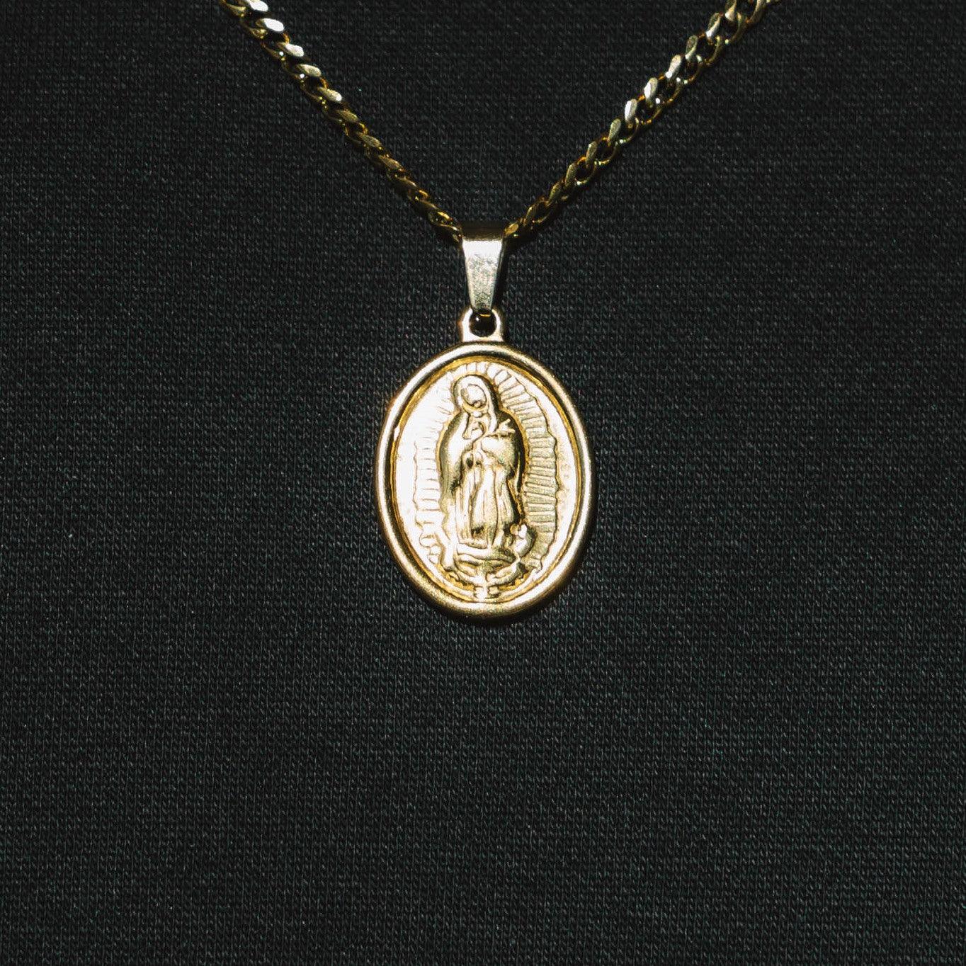 Virgin Mary Pendant Gold