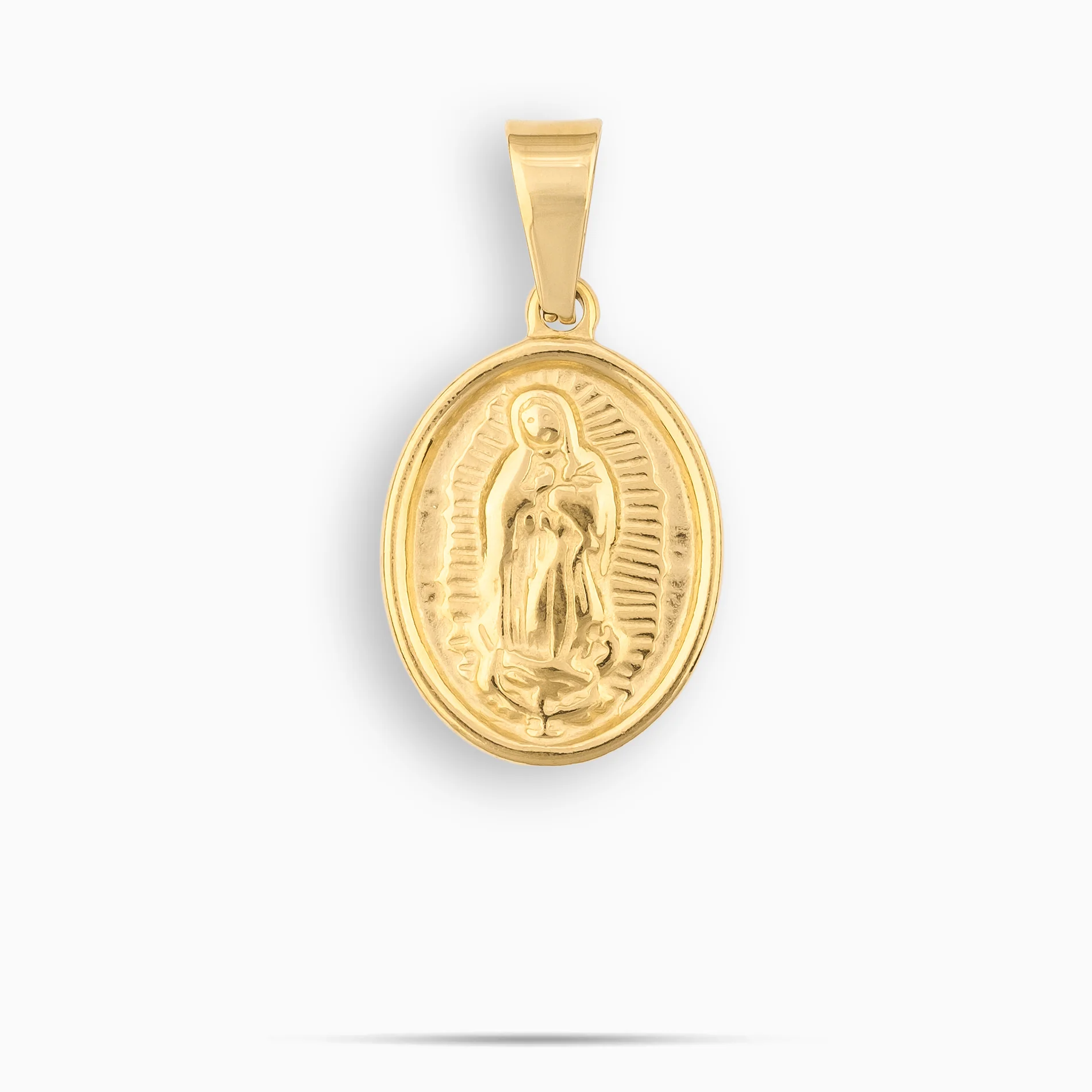 Virgin Mary Pendant Gold - Image 2